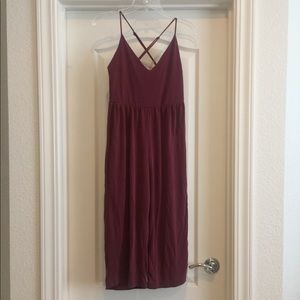 Burgundy Wine Romper Jumpsuit